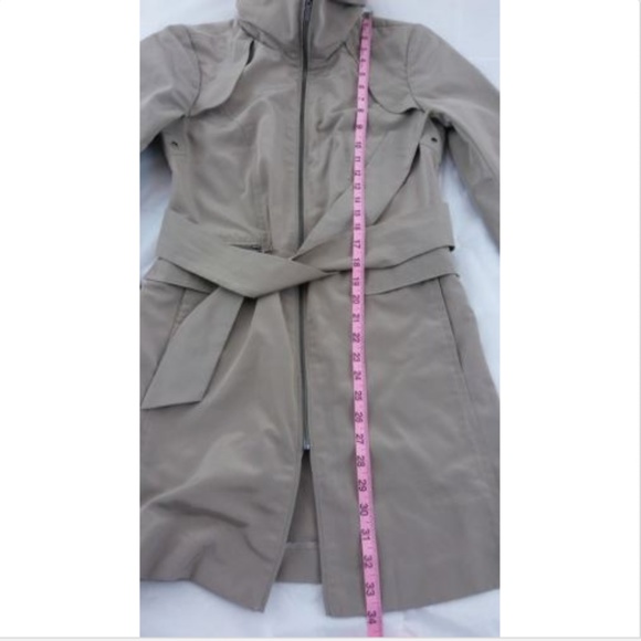 Jackets & Blazers - Cole Haan Womens XS Khaki Rainwear Trenchcoat Hood